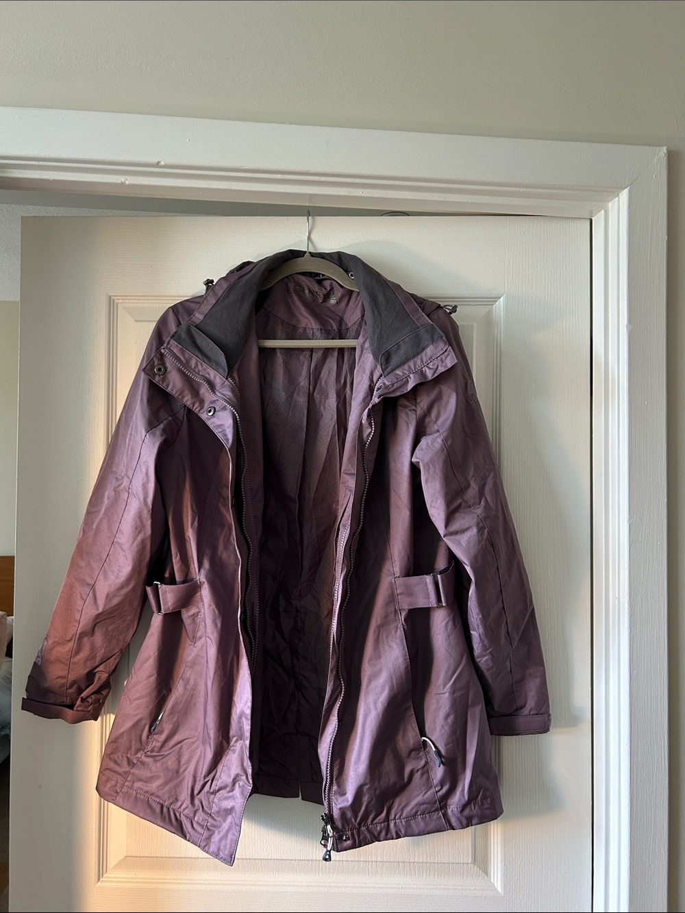Gerry Mauve Hooded Trench Coat